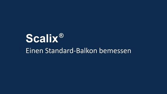 Tutorial - Einen Standard-Balkon bemessen